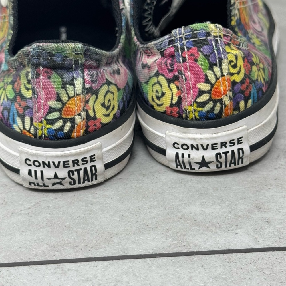Converse All Star Sneakers Floral Kids Shoes Size Youth 13 - Picture 5 of 12